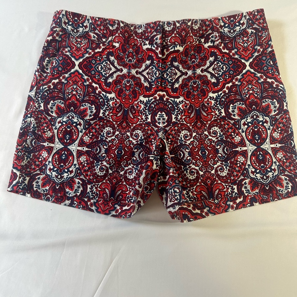 Kenar Red and Navy Paisley Shorts
